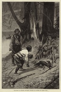 Trappers in British Columbia finding an Animal in their Trap by Charles Edwin Fripp